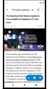 Nextcloud News screenshot