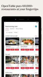 OpenTable screenshot
