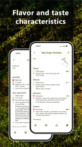 Perfis de vinho e variedades screenshot