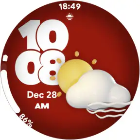 Pixel Weather 2 - Watch face screenshot