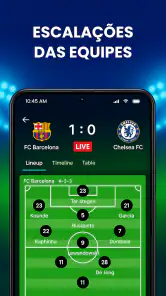 Placar Futebol Ao Vivo screenshot