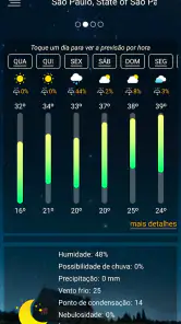 Previsão meteorológica screenshot