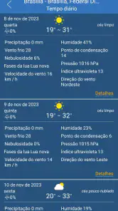 Previsão meteorológica screenshot