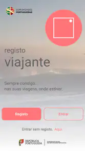 Registo Viajante screenshot