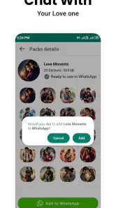 Romantic Stickers WASticker.ly screenshot