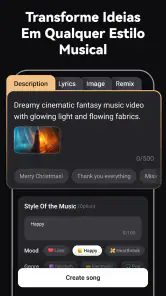 Rymo: Criar Música e Vídeo IA screenshot