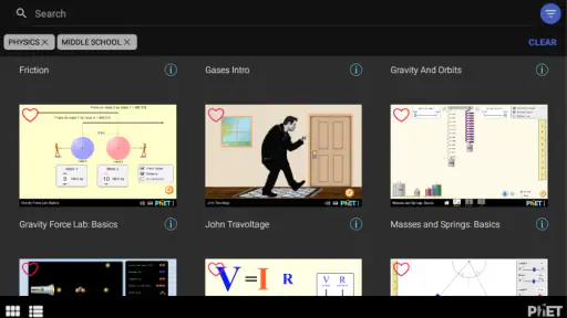 Simulações PhET screenshot