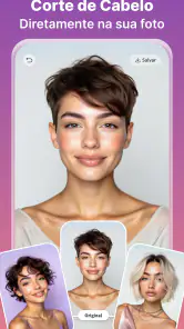 Simulador de Cabelo e Cor IA screenshot