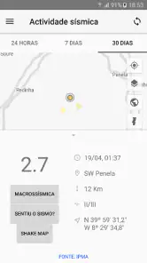Sismos@IPMA screenshot