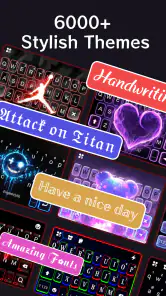 Teclado Neon Red Heartbeat screenshot