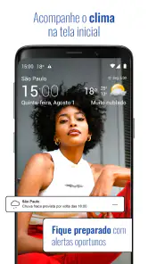 Tempo e relógio transparente screenshot