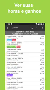 Timesheet - Horas Trabalhadas screenshot
