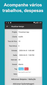Timesheet - Horas Trabalhadas screenshot