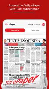 TOI English News, Daily ePaper screenshot