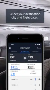 Turkish Airlines Flight Ticket screenshot