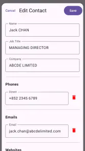 UContact: Business Card Reader screenshot