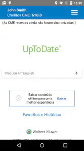 UpToDate screenshot