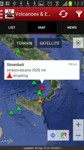 Volcanoes & Earthquakes screenshot