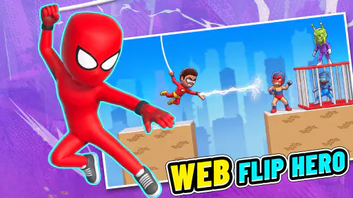 Web Flip Hero: Swing & Hit screenshot