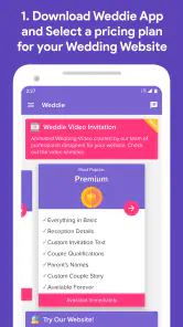 Weddie - Free Wedding Websites screenshot