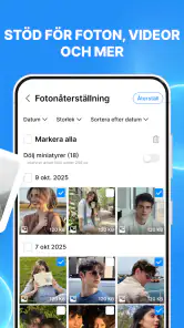 Återställ borttagna foton screenshot