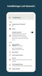BankID säkerhetsapp screenshot