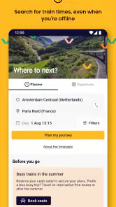 Interrail Rail Planner screenshot