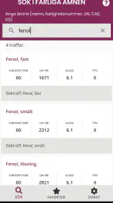 Farliga ämnen screenshot
