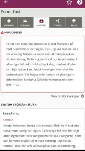 Farliga ämnen screenshot