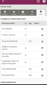 Farliga ämnen screenshot