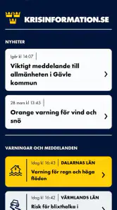 Krisinformation.se screenshot