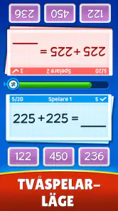 Matte spel: addera, subtrahera screenshot