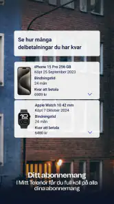 Mitt Telenor, Sverige screenshot