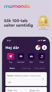 momondo Flyg, Hotell, Hyrbil screenshot
