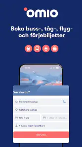 Omio: SJ Tåg, Buss, Resor App screenshot