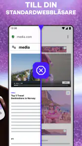 Opera webbläsare med VPN screenshot