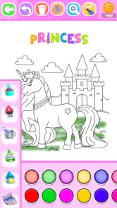 Prinsessa målarbok glitter screenshot