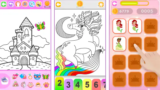 Prinsessa målarbok glitter screenshot