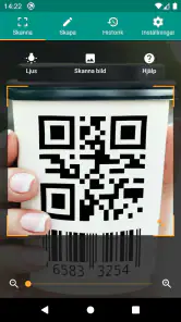 QR-skanner och streckkoder screenshot