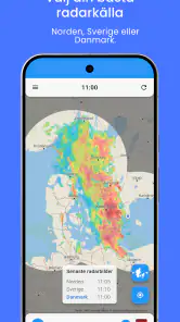 Regnradar - med prognos screenshot