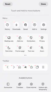 Samsung Browser screenshot