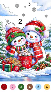 Santa Color By Number Games screenshot