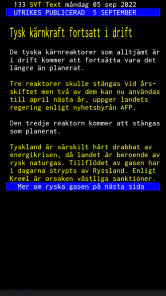 TextTV - Svensk text-tv, SVT screenshot