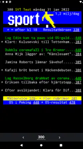 TextTV - Svensk text-tv, SVT screenshot