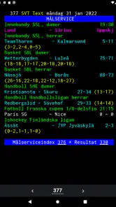 TextTV - Svensk text-tv, SVT screenshot