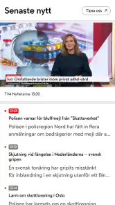 TV4 Nyheterna screenshot