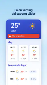 Väder & Radar med Regnradar screenshot