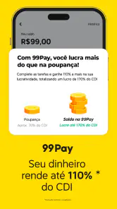 99: Corridas, Food, Pay screenshot