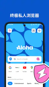 Aloha Browser + 私人VPN screenshot