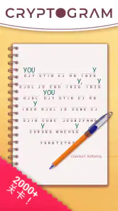 Cryptogram: 密码. 文字 搜索 游戏! screenshot